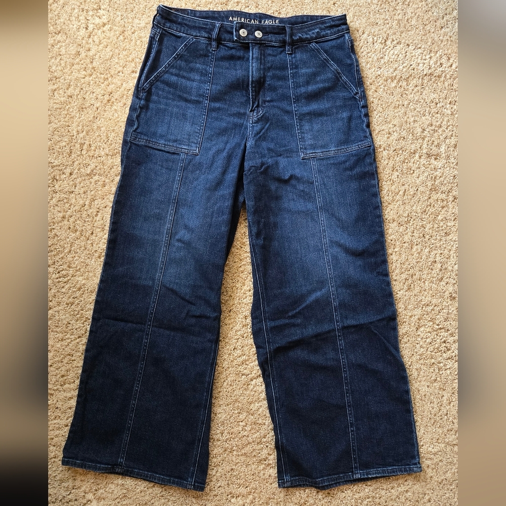 American Eagle High Rise Dreamy Drape Wide-Leg Denim Jeans
